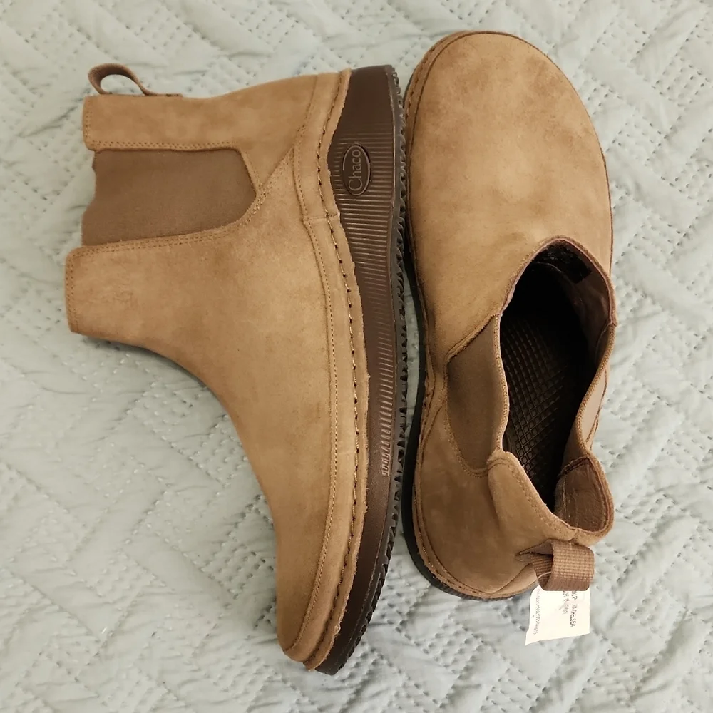 Chaco Men's Suede Paonia Chelsea Boots - Light Brown